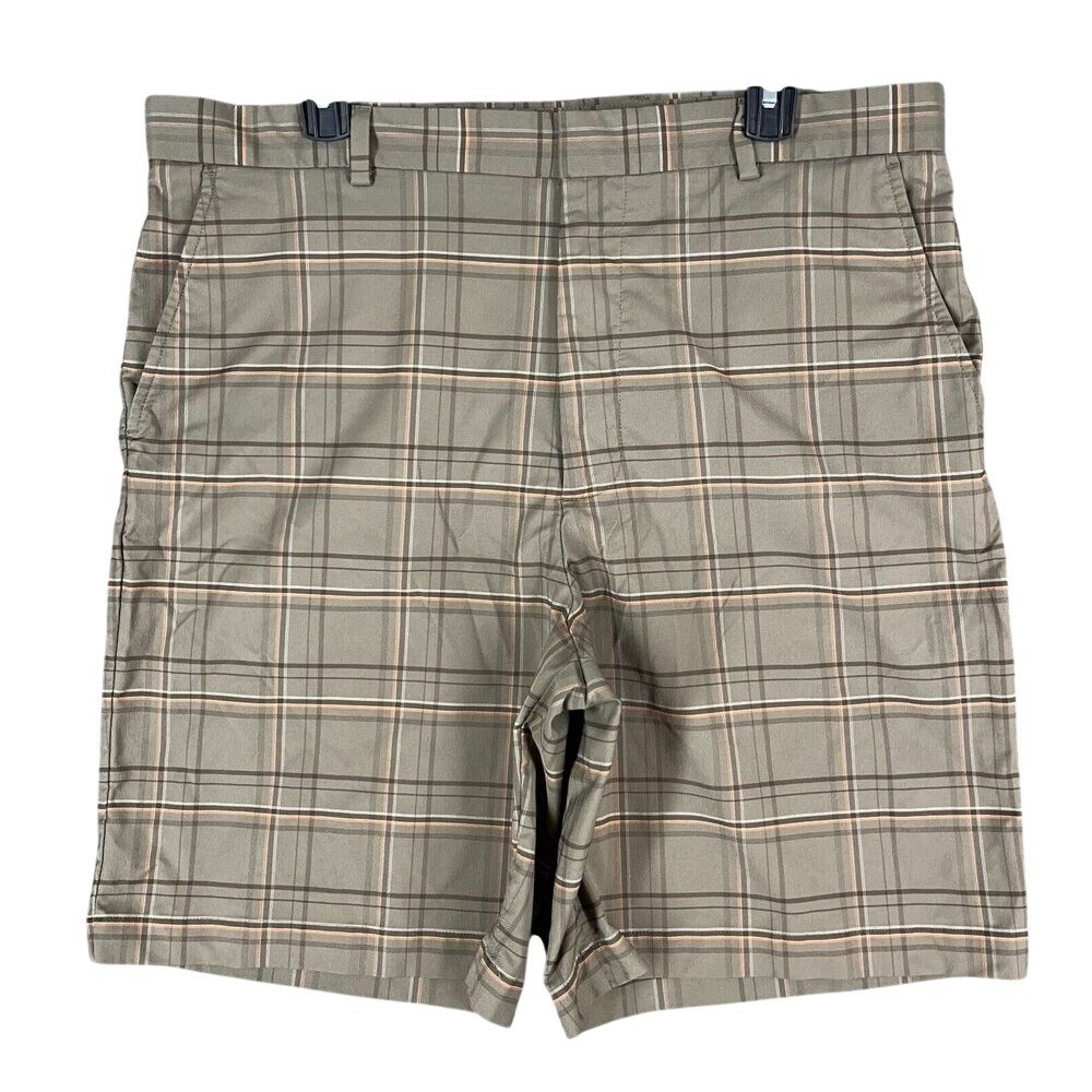 Walter Hagen Plaid Bermuda Golf Shorts Mens 36 Loose Stretch Casual Athletic